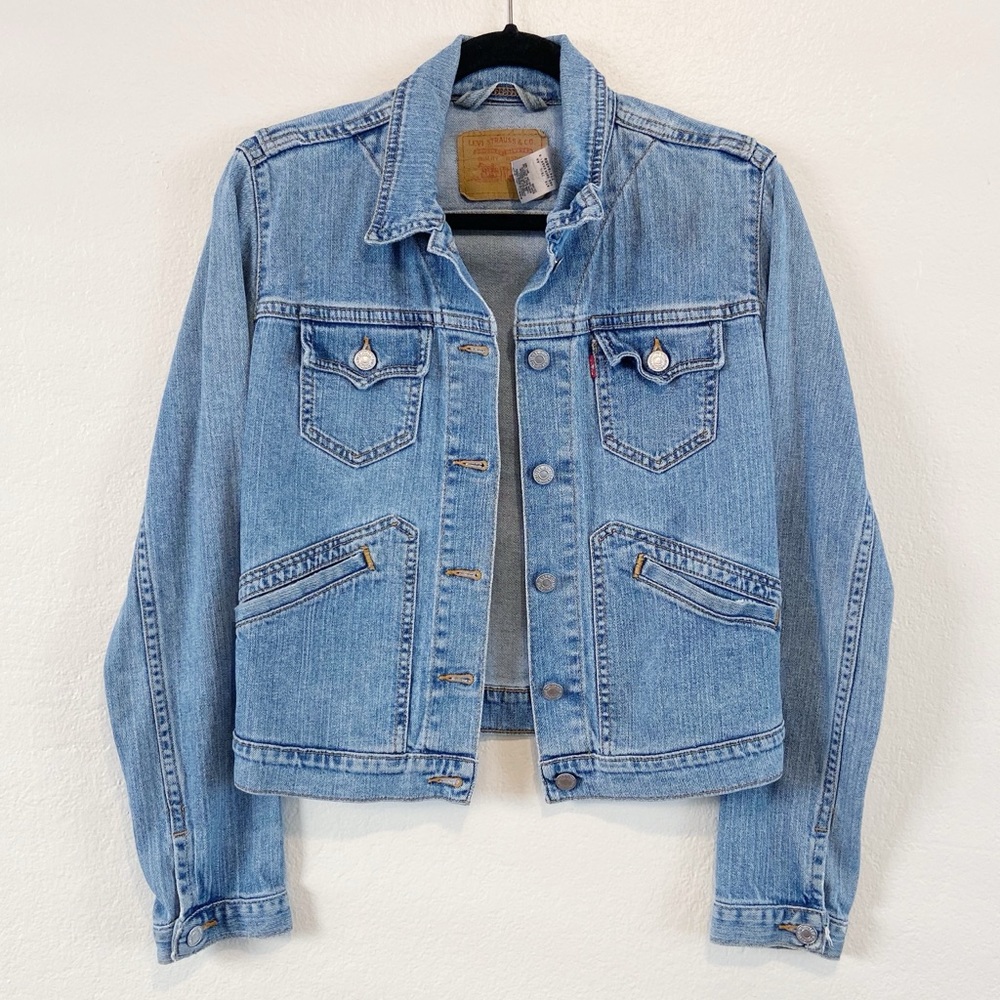 Levi Strauss Blue Denim Jean Jacket Juniors Medium